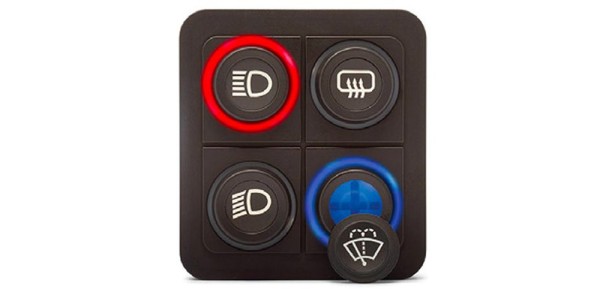 CAN Keypad, 4 Pos (2X2), DT-4P connector, 24 mm buttons